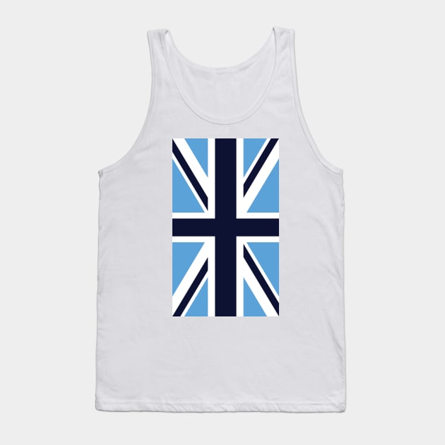 Manchester Sky & Navy Union Jack Flag Tank Top by Culture-Factory